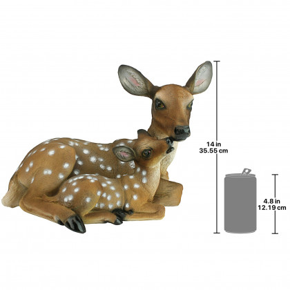 Toscano Mother Love Doe and Fawn Statue - Large