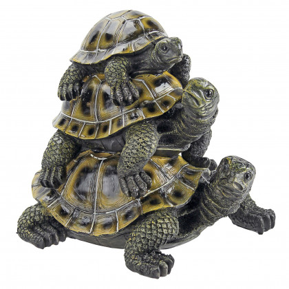 Toscano Three a Crowd Stacked Turtle Statue - Medium