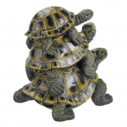 Toscano Three a Crowd Stacked Turtle Statue - Medium