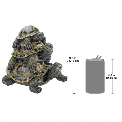 Toscano Three a Crowd Stacked Turtle Statue - Medium