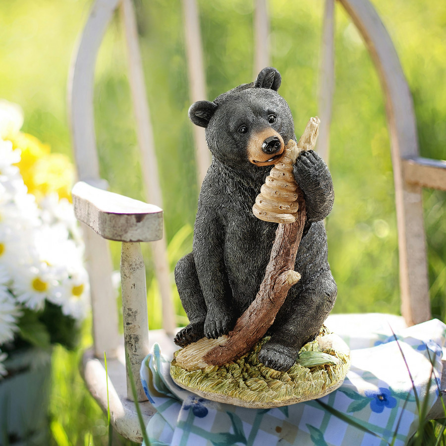 Toscano - Honeythe Curious Black Bear Cub Statue