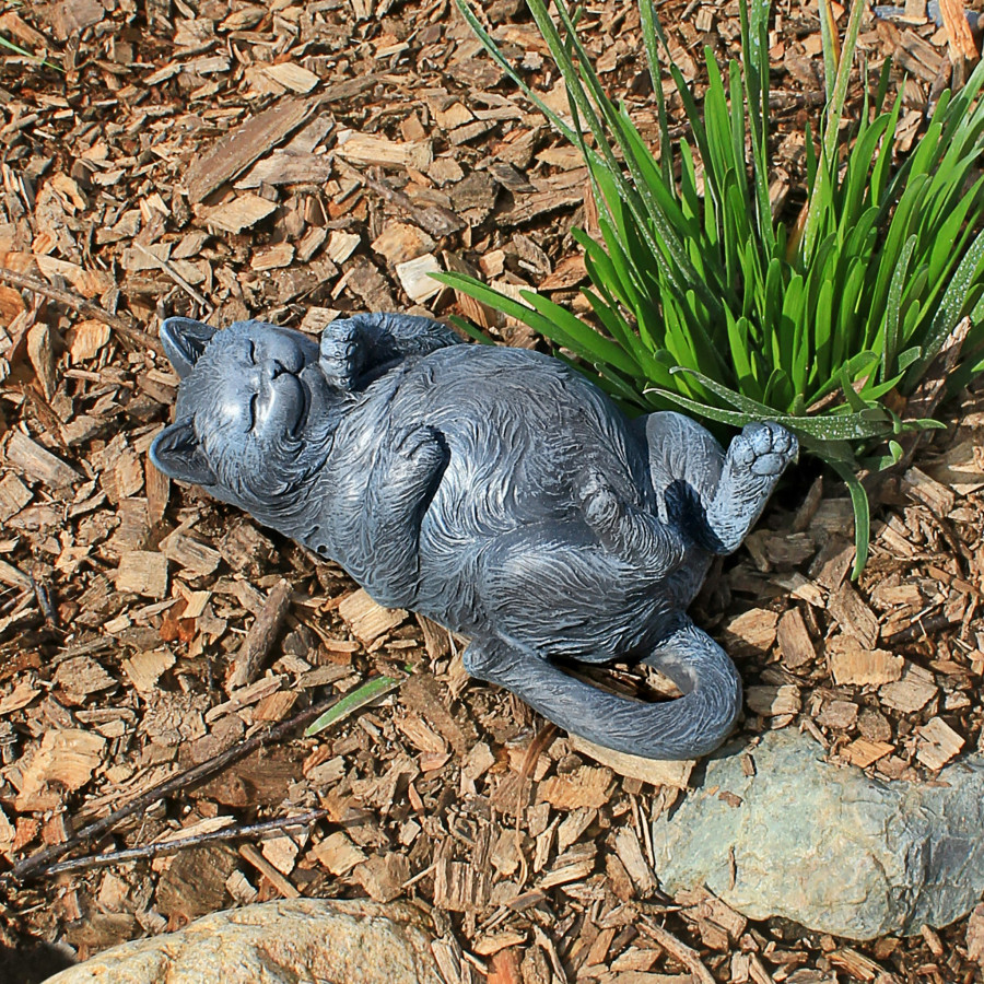 Toscano - Playful Cat on Back Statue