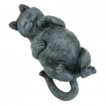 Toscano - Playful Cat on Back Statue