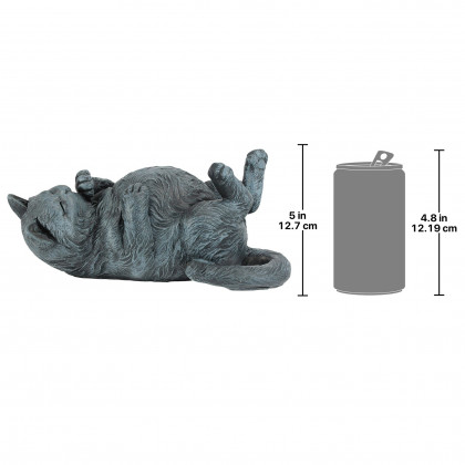 Toscano - Playful Cat on Back Statue