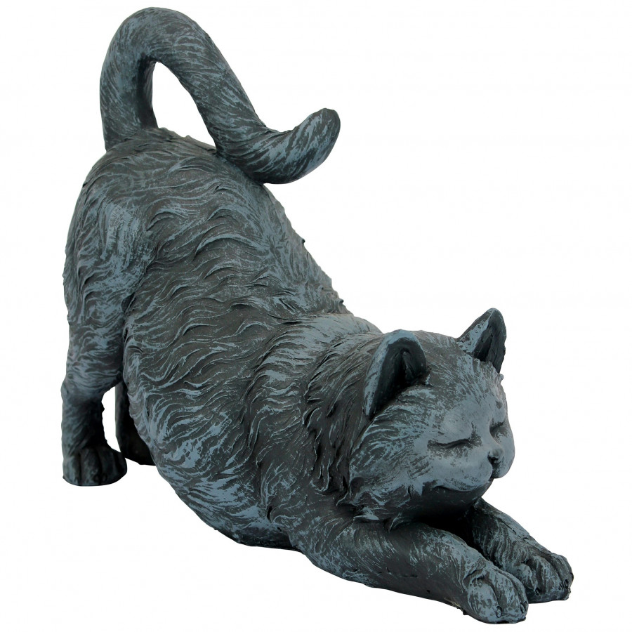 Toscano - Playful Cat Stretching Statue