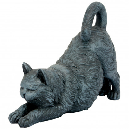 Toscano - Playful Cat Stretching Statue