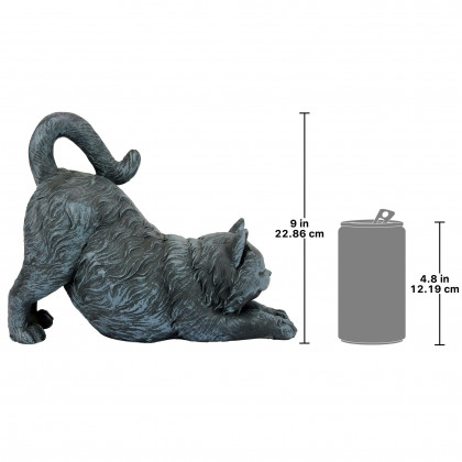 Toscano - Playful Cat Stretching Statue
