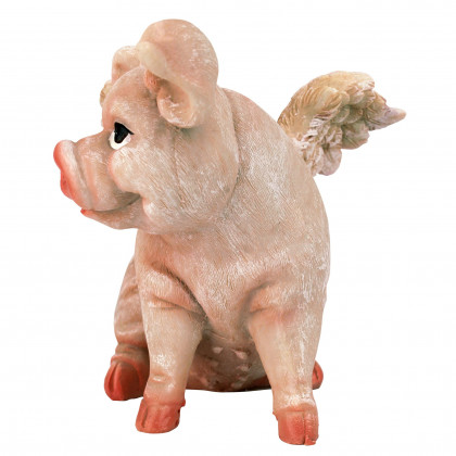 Toscano Hog Heaven Flying Pigs Sitting Statue