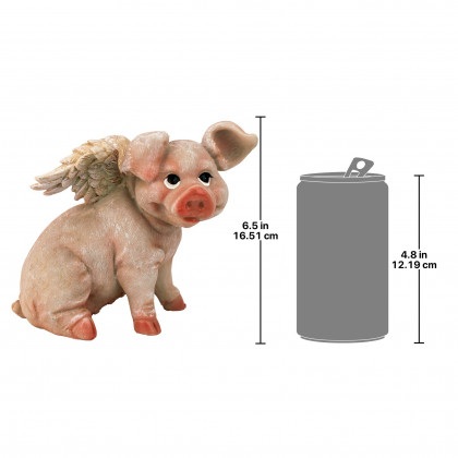 Toscano Hog Heaven Flying Pigs Sitting Statue