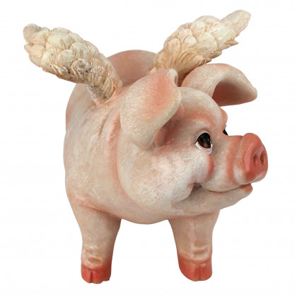 Toscano Hog Heaven Flying Pigs Standing Statue