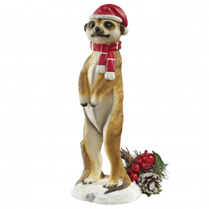 Toscano - Merry Meerkat Holiday Greeter Statue