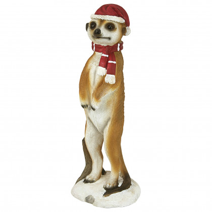 Toscano - Merry Meerkat Holiday Greeter Statue