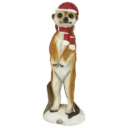 Toscano - Merry Meerkat Holiday Greeter Statue