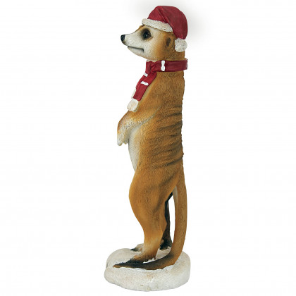 Toscano - Merry Meerkat Holiday Greeter Statue