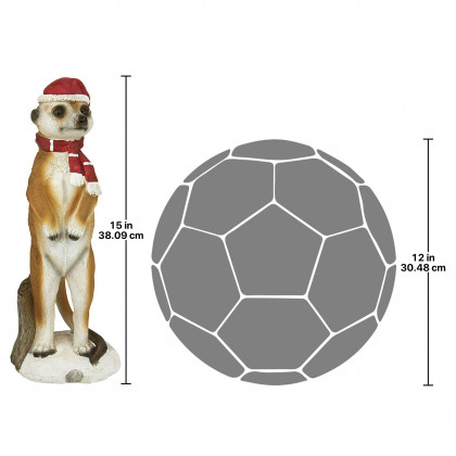 Toscano - Merry Meerkat Holiday Greeter Statue