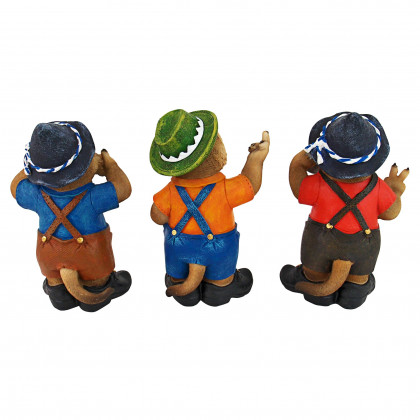 Toscano - Oktoberfest Muskrats Bavarian Beer Buddy Trio Statues