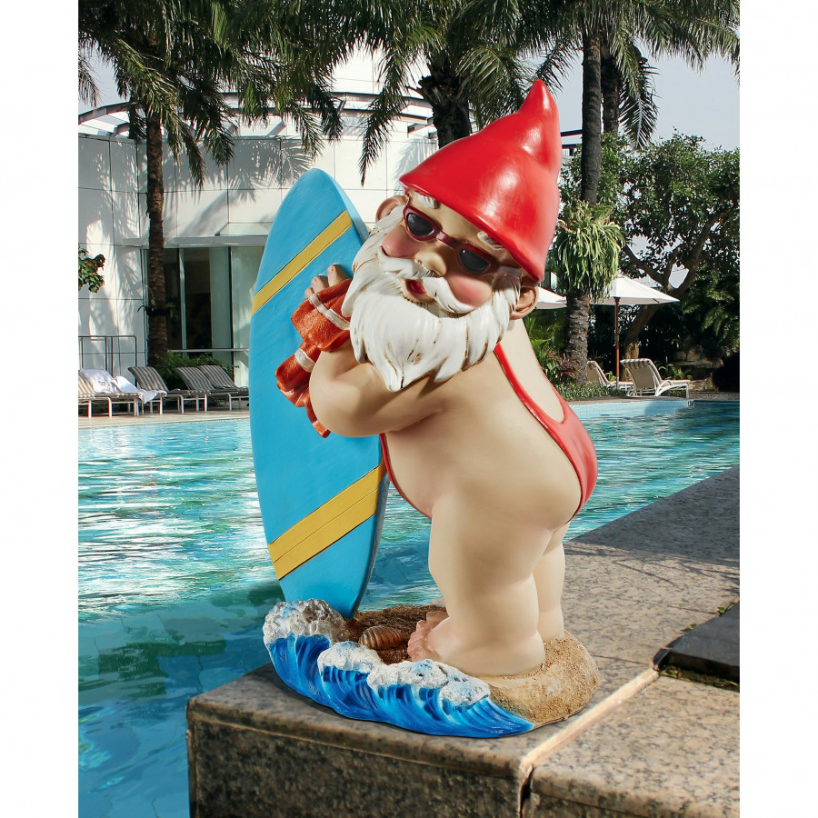 Toscano - The Shredder Surfer Dude Gnome Statue
