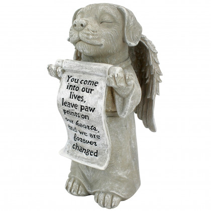 Toscano - Paw Prints on our Hearts Memorial Dog Statue