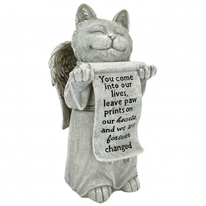 Toscano - Paw Prints on our Hearts Memorial Cat Statue