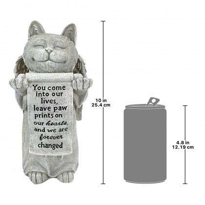 Toscano - Paw Prints on our Hearts Memorial Cat Statue