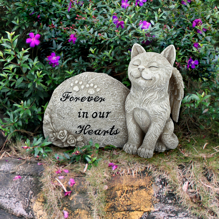 Toscano - Forever in Our Hearts Memorial Cat Statue