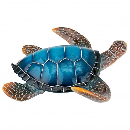 Toscano Blue Sea Turtle Statue - Large