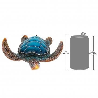 Toscano Blue Sea Turtle Statue - Large