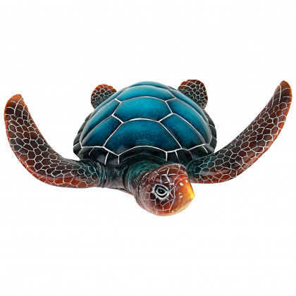 Toscano Blue Sea Turtle Statue - Medium