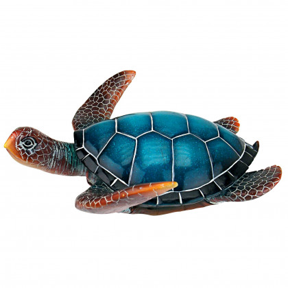 Toscano Blue Sea Turtle Statue - Medium