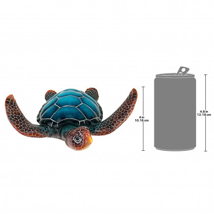 Toscano Blue Sea Turtle Statue - Medium