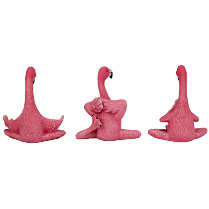 Toscano The Zen of Pink Flamingos Yoga Statues - Medium