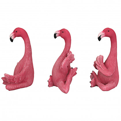 Toscano The Zen of Pink Flamingos Yoga Statues - Medium