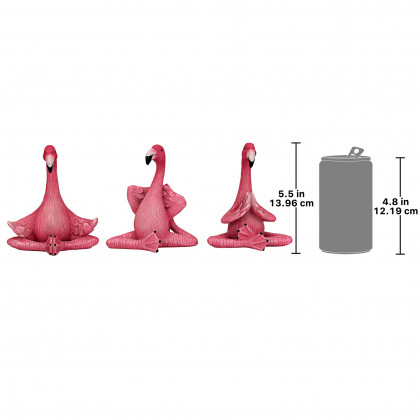 Toscano The Zen of Pink Flamingos Yoga Statues - Medium