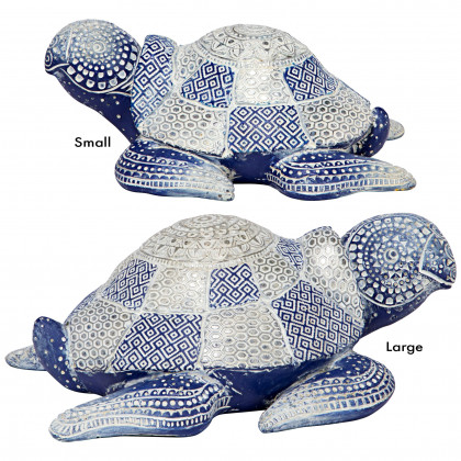 Toscano - Peace and Harmony Blue Sea Turtle Statue Set