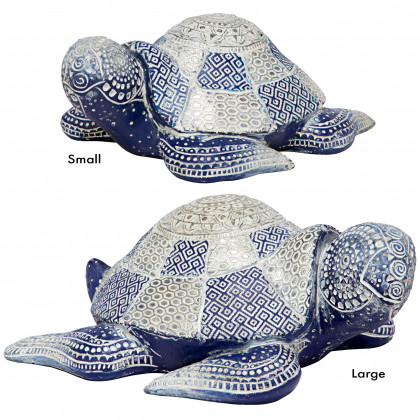 Toscano - Peace and Harmony Blue Sea Turtle Statue Set
