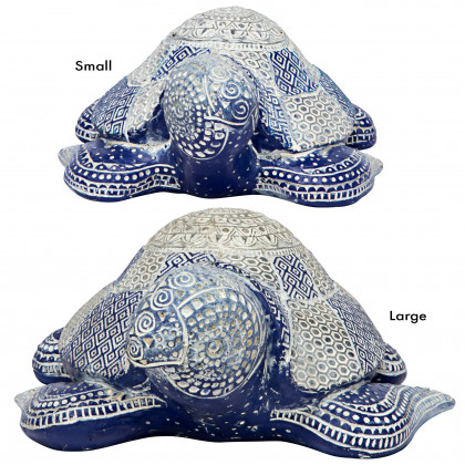 Toscano - Peace and Harmony Blue Sea Turtle Statue Set