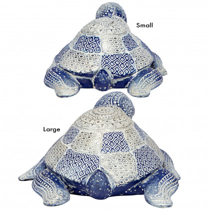 Toscano - Peace and Harmony Blue Sea Turtle Statue Set
