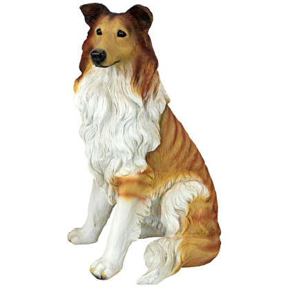 Toscano - Long-Haired Collie Dog Statue