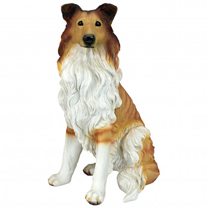 Toscano - Long-Haired Collie Dog Statue