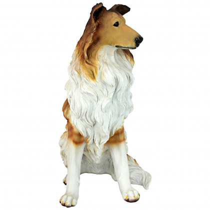 Toscano - Long-Haired Collie Dog Statue