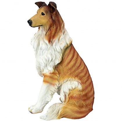 Toscano - Long-Haired Collie Dog Statue