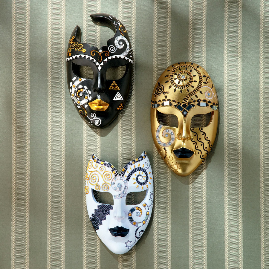 Toscano - Petite Mardi Gras Carnivale Mask Wall Sculpture Collection