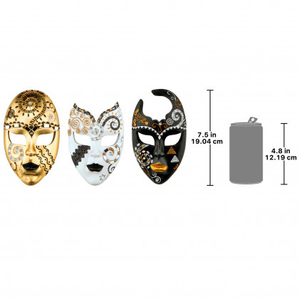 Toscano - Petite Mardi Gras Carnivale Mask Wall Sculpture Collection