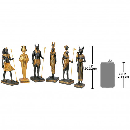 Toscano - Set of 6 Gods of Ancient Egypt Statue Collection