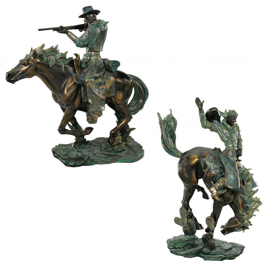 Toscano - Set of 2 The Wild West Statue Collection