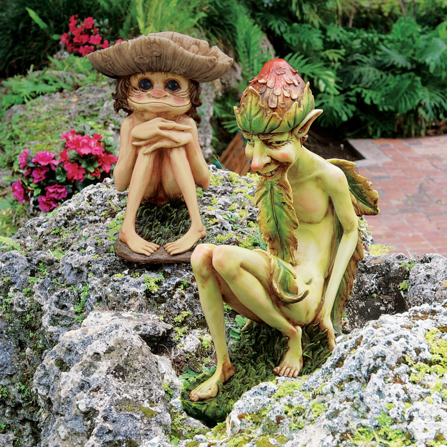 Toscano - Svenska and Theodor the Garden Trolls Statues