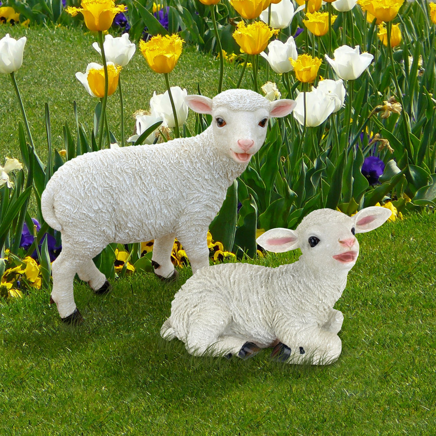 Toscano - Set of 2 Yorkshire Lamb Garden Statues