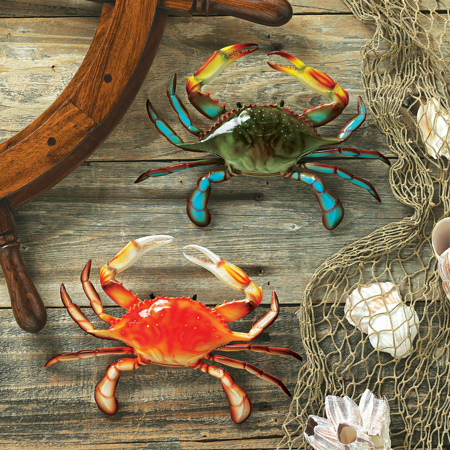Toscano - Set of 2 Tropical Crabs Wall Sculpture