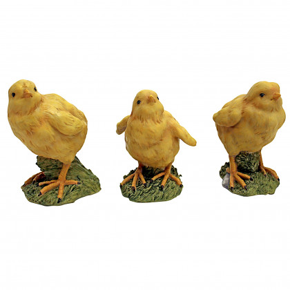 Toscano - Set of 3 Hatching Chicks Baby Chicken Statues