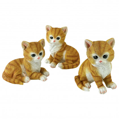Toscano - Tabby Kitten TripletsBaby Cat Statues